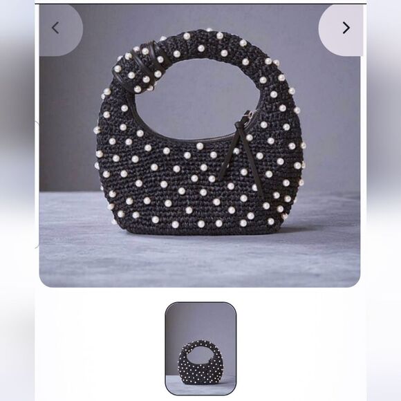 Chic Black MAEVE Pearl HOBO Bag!!! GORGEOUS!!! NWT!!! REDUCED PRICE!!! - Picture 2 of 4